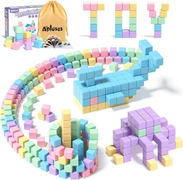 32pcs Magnetic Blocks Building Cubes for Toddlers Use promo code: `50UQ894B`