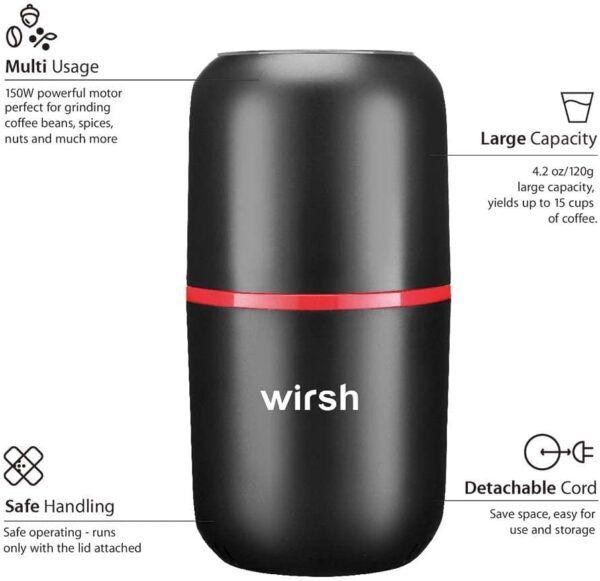 Wirsh Coffee Grinder-Electric Coffee   Use code 4063SAPS - Image 2