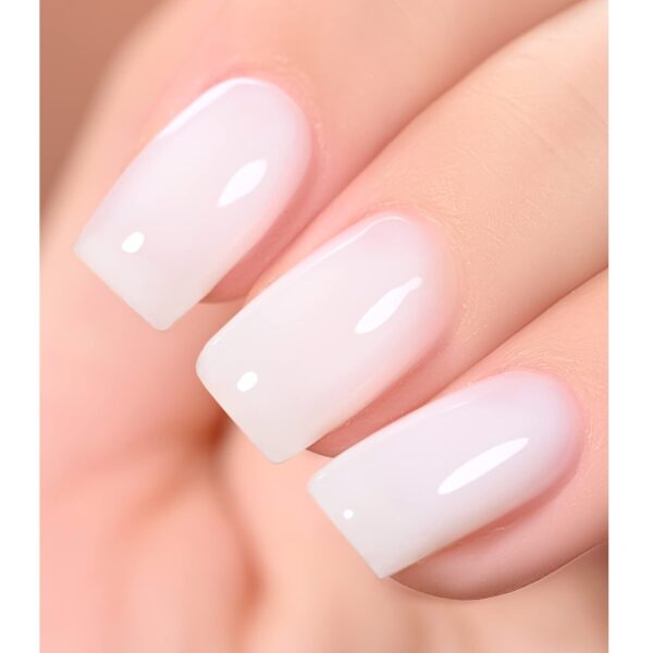 GAOY Milky White x Jelly Nude Gel Nail Polish Set - Image 3