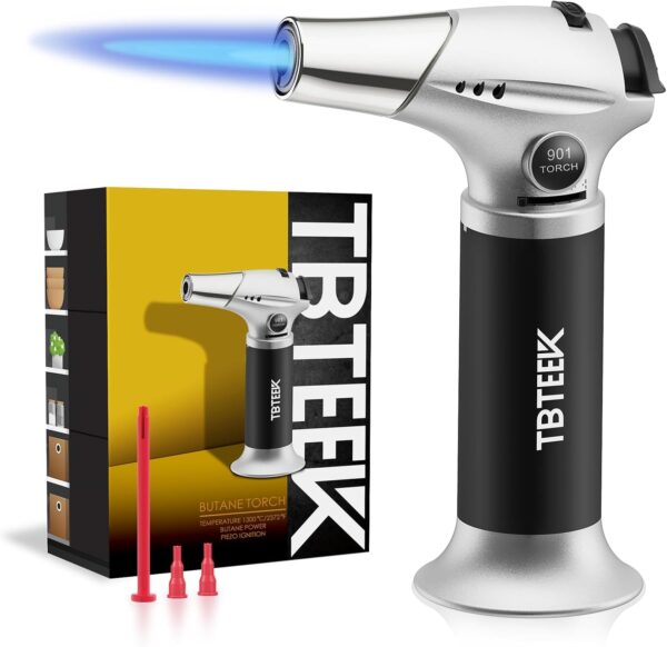 TBTEEK Butane Torch, Kitchen Torch Cooking Torch with Safety Lock