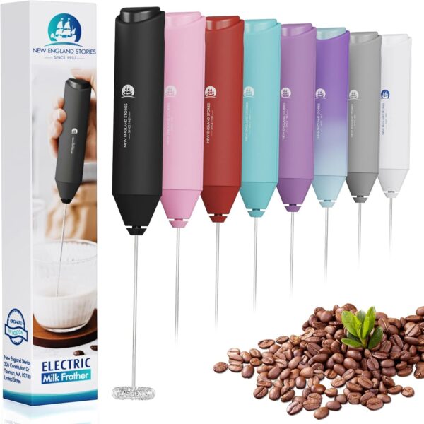 Powerful Milk Frother Wand - Mini Handheld Milk Frother with Stainless