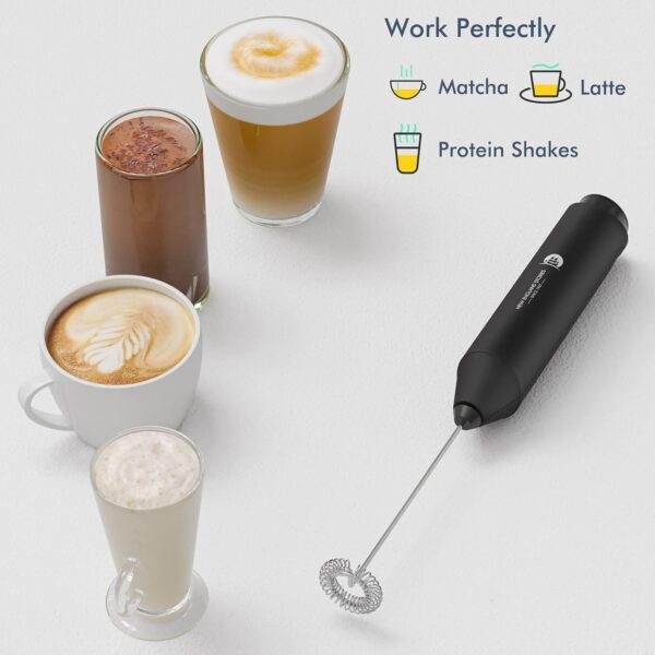 Powerful Milk Frother Wand - Mini Handheld Milk Frother with Stainless - Image 4