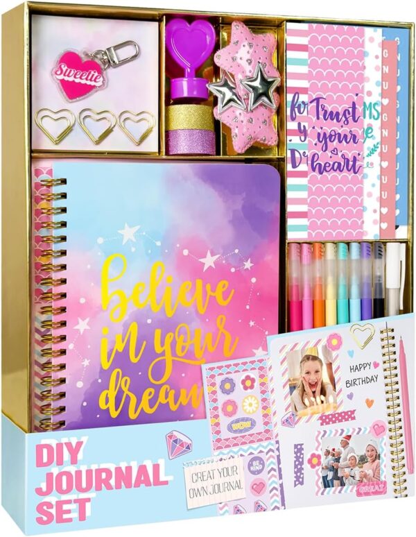 DIY Journal Kit for Girls - DIY Journal Set for Tween & Teen Girls, Stationery Set,