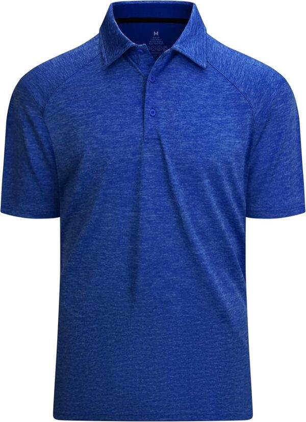 Alex Vando Mens Golf Shirt Moisture Wicking Quick-Dry Short - Image 2