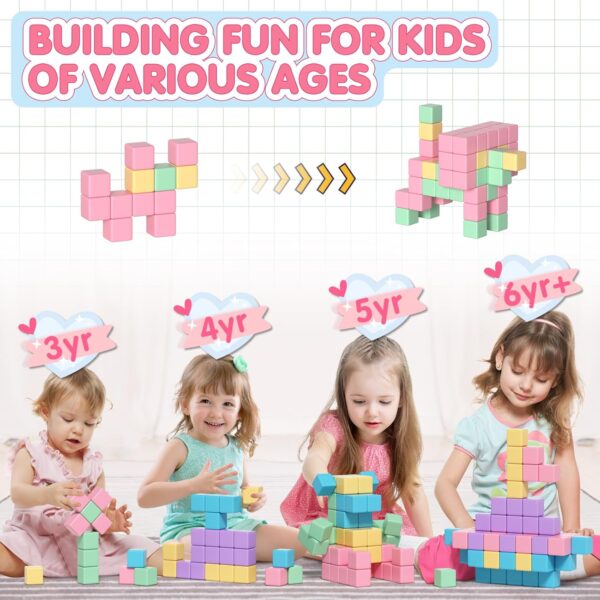 32pcs Magnetic Blocks Building Cubes for Toddlers Use promo code: `50UQ894B` - Image 2