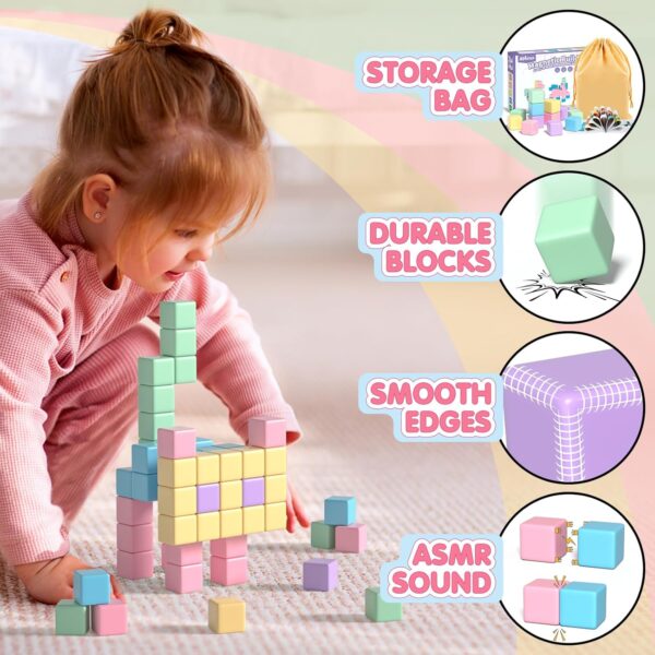 32pcs Magnetic Blocks Building Cubes for Toddlers Use promo code: `50UQ894B` - Image 4