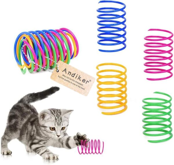 Andiker Cat Spiral Spring, 12 Pc Cat Creative Toy to Kill Time and Keep Fit Interactive Cat Toy