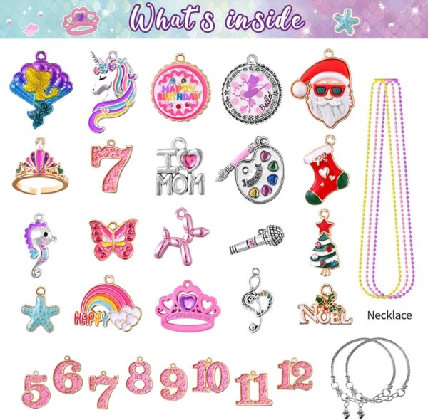 Charm Bracelet Making Kit & Unicorn/Mermaid Girl Toy - Image 6