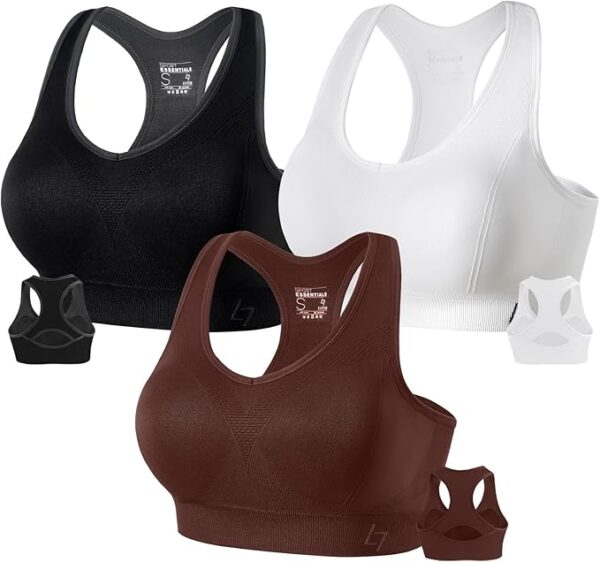 FITTIN Racerback Sports Bras for Women - Padded