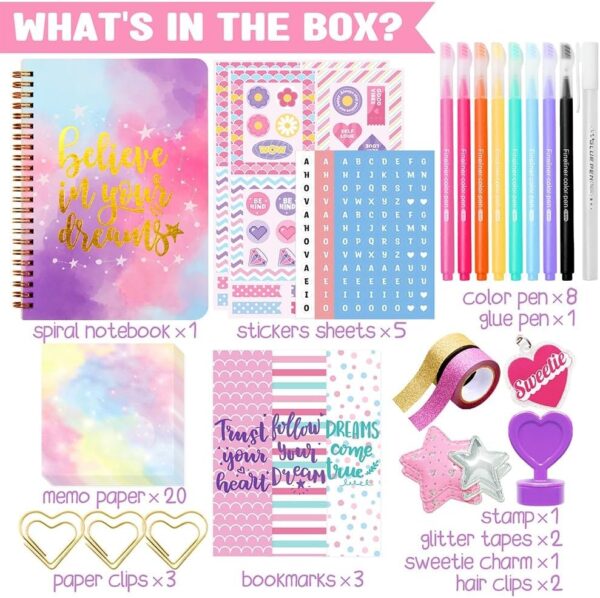 DIY Journal Kit for Girls - DIY Journal Set for Tween & Teen Girls, Stationery Set, - Image 5