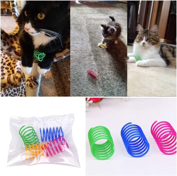 Andiker Cat Spiral Spring, 12 Pc Cat Creative Toy to Kill Time and Keep Fit Interactive Cat Toy - Image 4