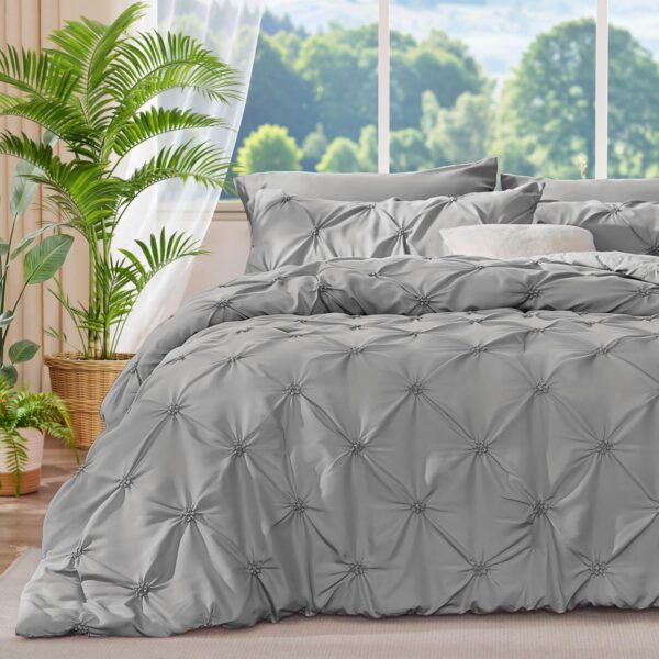 BEDELITE Grey King Size Comforter Set - 3 Pieces