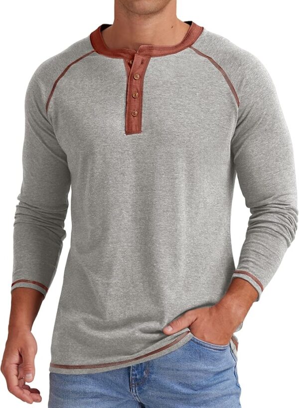 Sailwind Mens Henley Long/Short Sleeve T-Shirt - Image 3