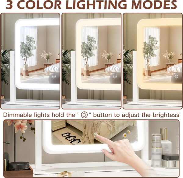 Vanity Mirror with Lights 14"×12" Makeup Mirror with Lights,Lighted Vanity Mirror - Image 3