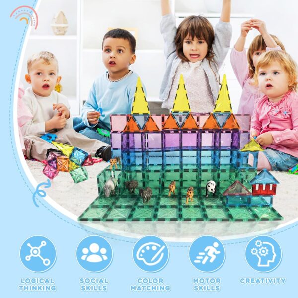 Tiles, 100PCS Magnetic Blocks Set, 4D Diamond Magnet Building Blocks - Image 6