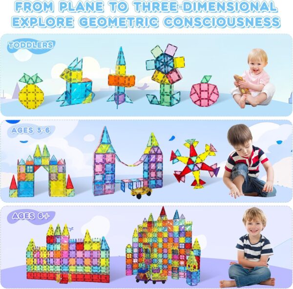 Tiles, 100PCS Magnetic Blocks Set, 4D Diamond Magnet Building Blocks - Image 2