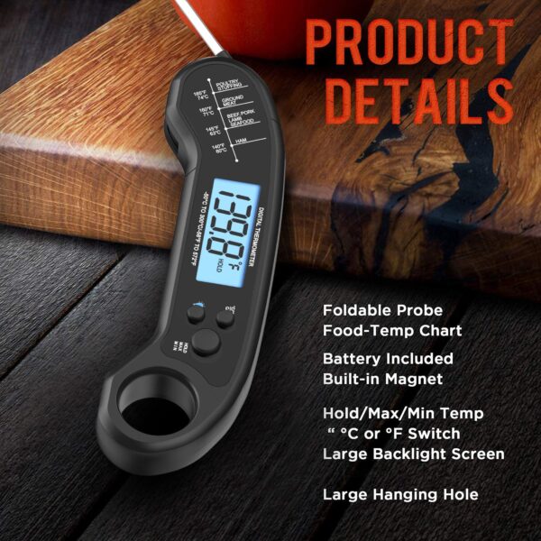 Meat Thermometer Digital, Instant Read Meat - Image 3