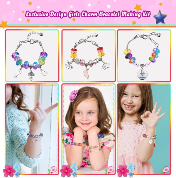 Girls Charm Bracelet Making Kit - 166 Pcs - Image 3