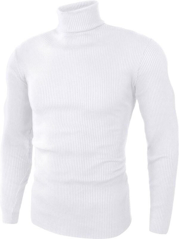 NY Threads Mens Ribbed Turtleneck Slim Fit Pullover Casual Long Sleeves Basic Top - Image 5