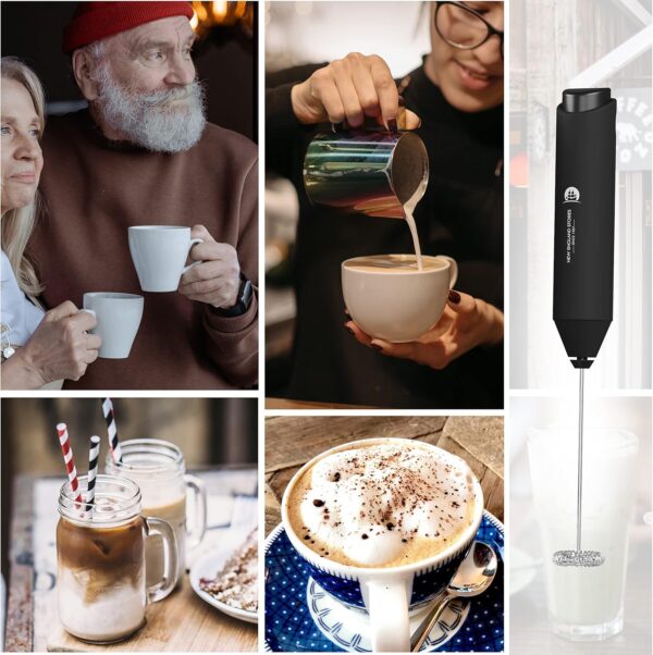 Powerful Milk Frother Wand - Mini Handheld Milk Frother with Stainless - Image 3