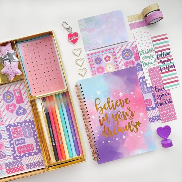 DIY Journal Kit for Girls - DIY Journal Set for Tween & Teen Girls, Stationery Set, - Image 3