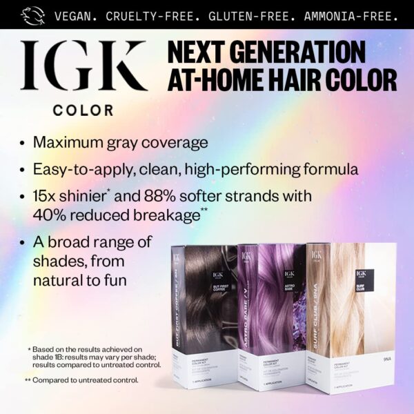 Hair Color Kit | 1B Moon Dance - Darkest Blue Black |100% Gray Color Coverage + Strengthen + Shine - Image 3