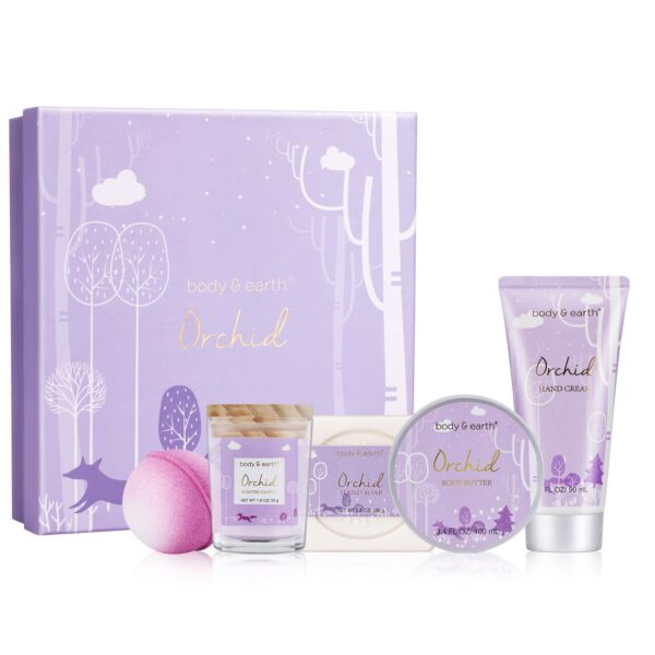 Spa Gifts for Women, Body & Earth 5 Pcs Gifts for Women Orchid Gift Sets for Women, Bath and Body -57%