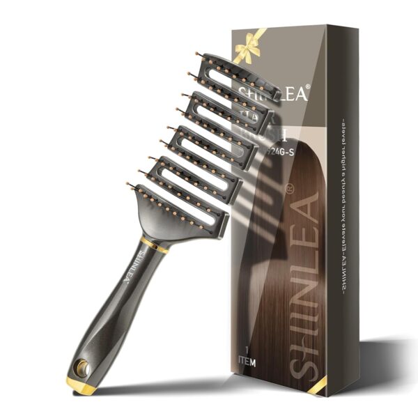 Curved Detangling Brush for Curly Hair, Professional Vented Anti-Tangle Brush for Wet & Dry -52%