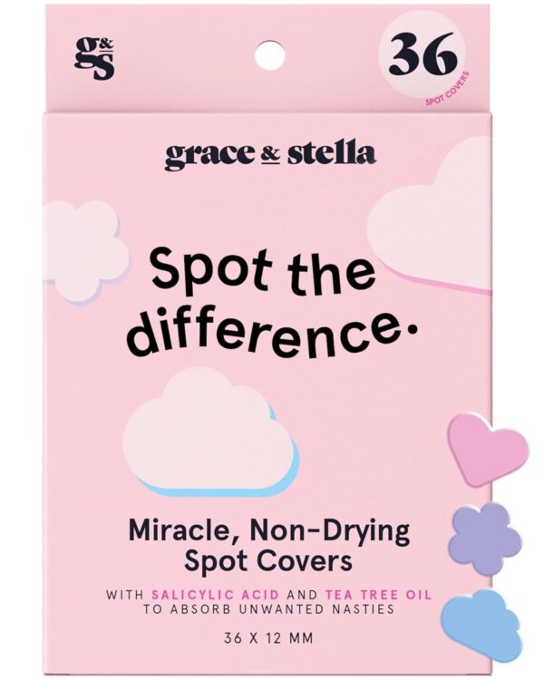 grace & stella Pimple Patches for Face - Cute Hydrocolloid Dots That Help Protect Acne & Reduce