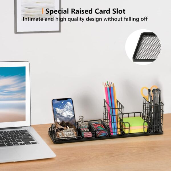 Organizers and Accessories, Desk Organizer Set with Pen Holder, Sticky Note holder, Paper Clip Holder - Image 2