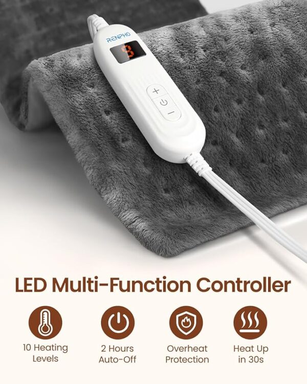 Heating Pad for Back Pain Relief & Period Cramps, FSA HSA Eligible -50% - Image 6