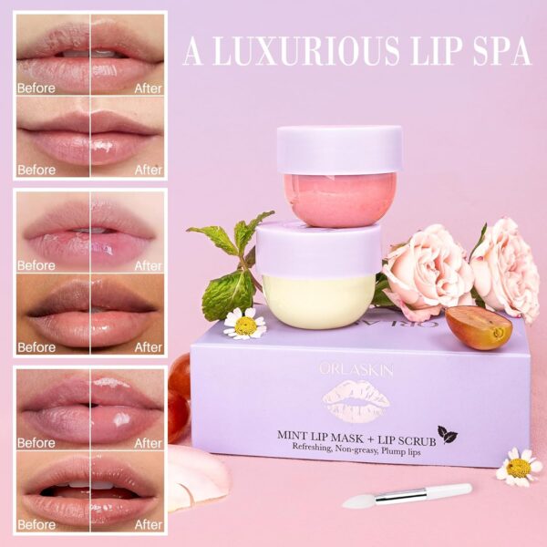 Lip Mask & Lip Scrubber Exfoliator Lip Sleeping Mask Overnight for Dark Lips to Lighten -30% - Image 4