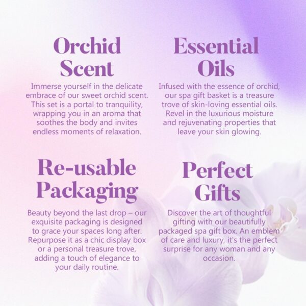 Spa Gifts for Women, Body & Earth 5 Pcs Gifts for Women Orchid Gift Sets for Women, Bath and Body -57% - Image 5