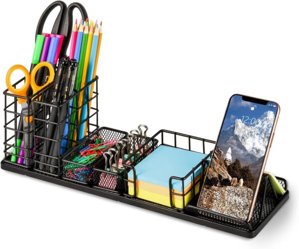 Organizers and Accessories, Desk Organizer Set with Pen Holder, Sticky Note holder, Paper Clip Holder