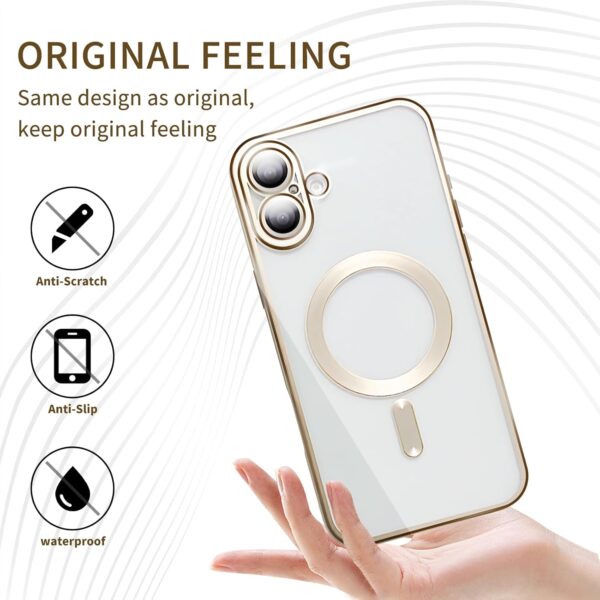 for iPhone 16 Titanium Plated Matte TPU Protective Case, Compatible with MagSafe - Image 2
