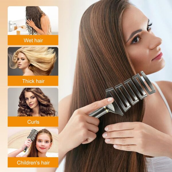 Curved Detangling Brush for Curly Hair, Professional Vented Anti-Tangle Brush for Wet & Dry -52% - Image 4