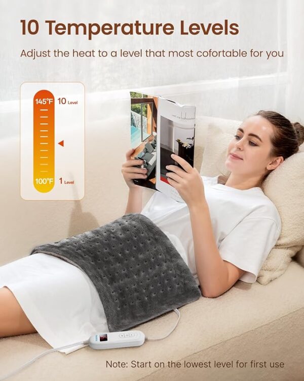 Heating Pad for Back Pain Relief & Period Cramps, FSA HSA Eligible -50% - Image 5