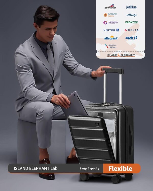 20 IN Carry On Luggage 22x14x9 Airline Approved - Front Pocket Hardside Travel Suitcase - Image 8