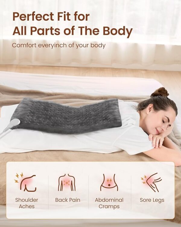 Heating Pad for Back Pain Relief & Period Cramps, FSA HSA Eligible -50% - Image 4