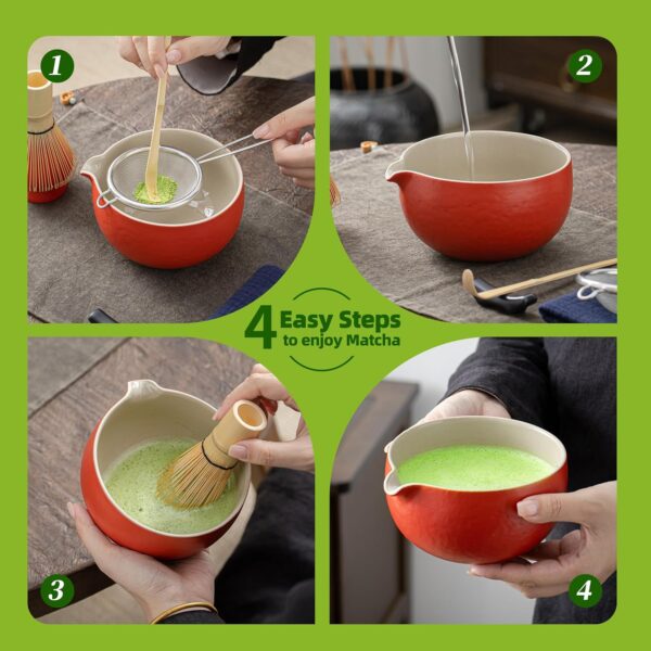 TEANAGOO 9 Pcs Matcha Whisk Set, Ceramic Matcha Set, Matcha Kit for Ceremony -50% - Image 6