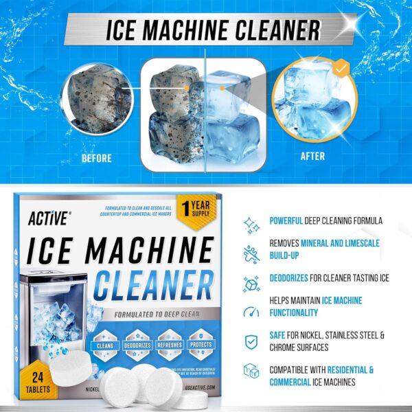 Ice Machine Cleaner Maker Descaler - 24 Clean Tablets Compatible with Frigidaire - Image 6