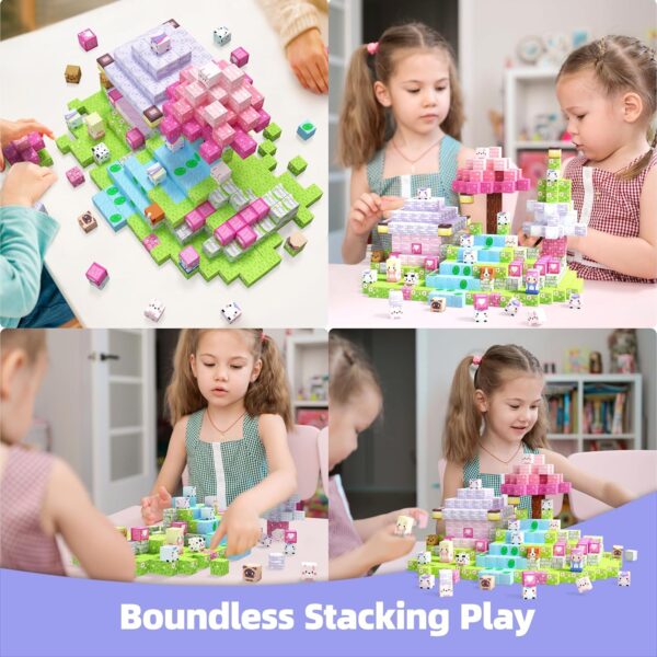 GobiDex Magnetic Blocks Kid Building Toys for 3+ Years Old Girls, STEM Sensory Gifts for Princess -25% - Image 4