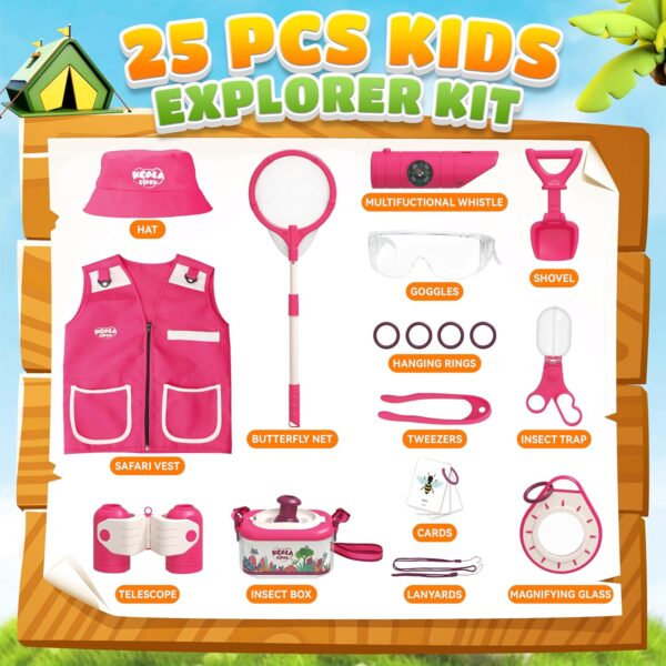 Bug Catcher for Kids, 25 Pc Explorer & Bug Catching Kit - Kids Nature Kit Outdoor Adventure Toys - Image 2