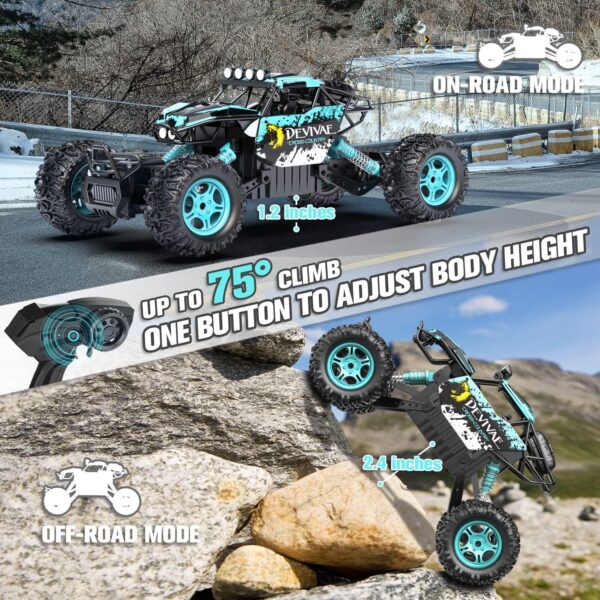 CROBOLL 1:12 Large Remote Control Car for Boys Kids with Lifting Function,4WD RC Cars Electric Monster Truck -16% - Image 4