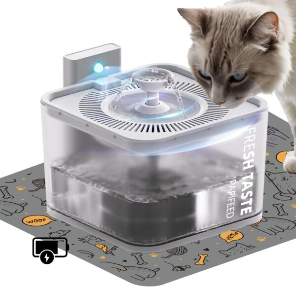 Cat Water Fountain - Pet Water Fountain with Motion Sensor,106oz/3L Automatic Cat