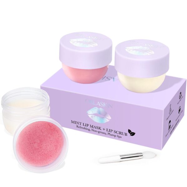 Lip Mask & Lip Scrubber Exfoliator Lip Sleeping Mask Overnight for Dark Lips to Lighten -30%