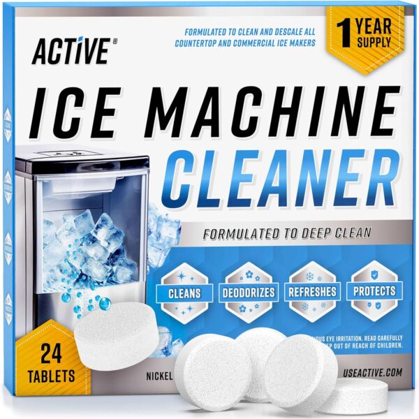 Ice Machine Cleaner Maker Descaler - 24 Clean Tablets Compatible with Frigidaire