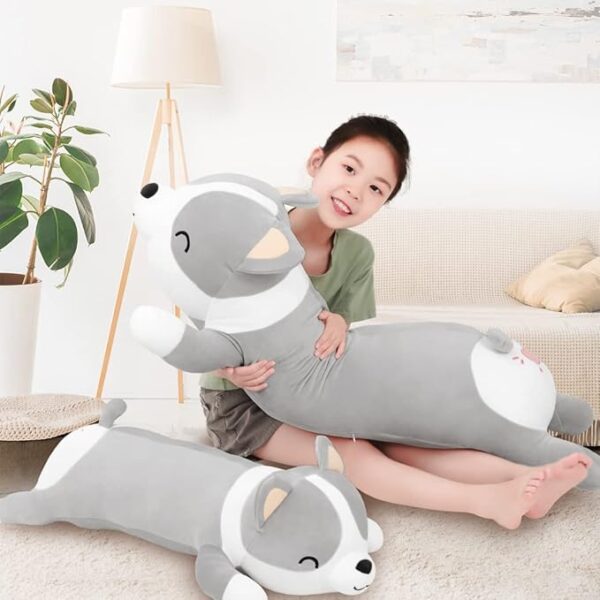 Shiba Inu Plush Pillow Stuffed Animal Cute Long Dog Pillow Corgi Akita Soft Plush Toy - Image 5