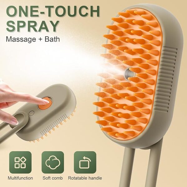 Steam Brush for Dogs, Pet Spritz Defur Comb, Spritz Defur Comb for Cats, Pet Spray Hair Removal Comb - Image 7