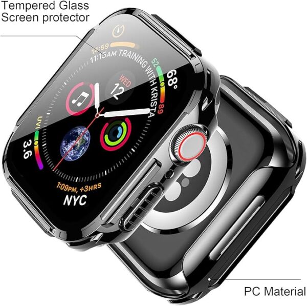 Mesime Rugged Case Compatible for Apple Watch Series 8 7 41mm with Tempered Glass Screen Protector - Image 5